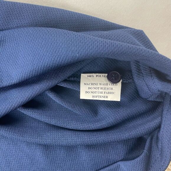 Russell Athletic Team Issue NOTRE DAME Fighting IRISH Blue Polo Shirt S/S Sz L - Picture 3 of 4